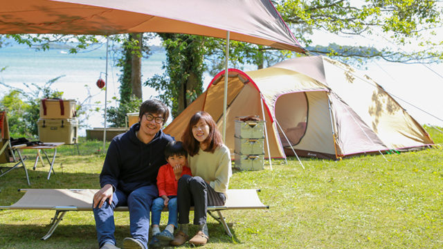 能登島家族旅行村Weランド 家族で記念撮影