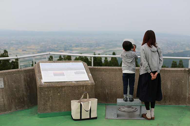 となみ夢の平 散居村展望台から散居村をみる