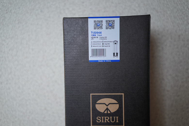 SIRUI 【4段三脚】 T-2204X 脚のみ カーボン 外箱