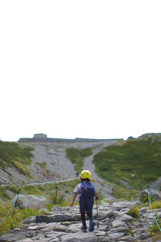 立山山頂へ向けて登山