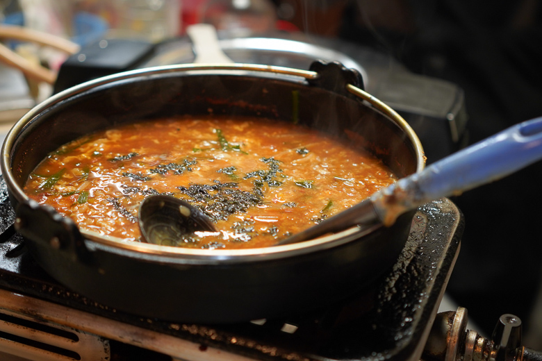 焼肉 光燁 地獄鍋の後のぞうすい