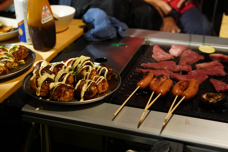 雨飾高原キャンプ場で焼き肉