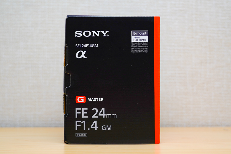 SONY FE 24mm F1.4 GM 外箱