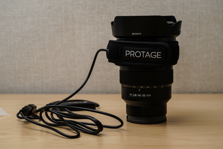 PROTAGE 結露 防止 レンズ ヒーター 「FE 16-35mm F2.8 GM」に取り付け