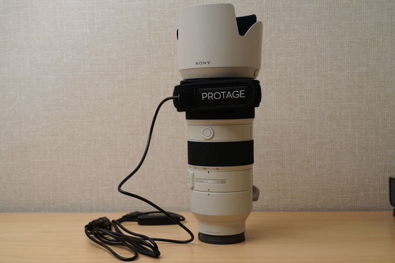 PROTAGE 結露 防止 レンズ ヒーター 「FE 70-200mm F2.8 GM OSS」に取り付け