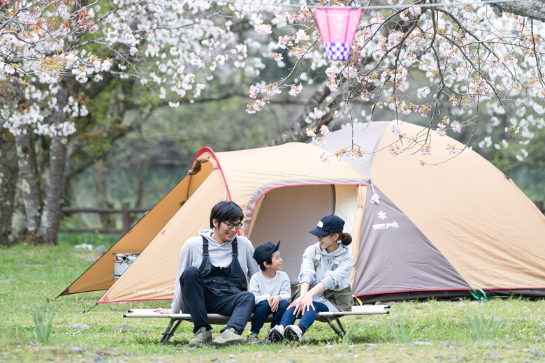 上和田緑地キャンプ場 家族写真