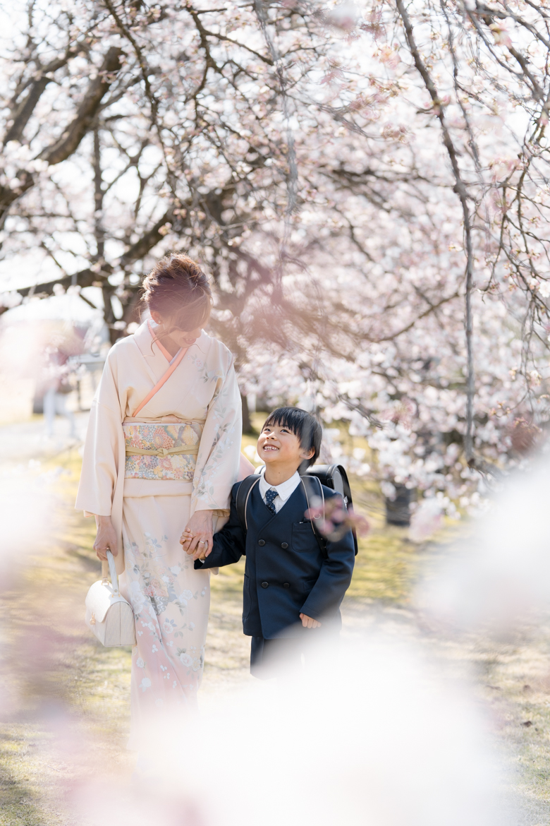 富山県中央植物園で桜ポートレート