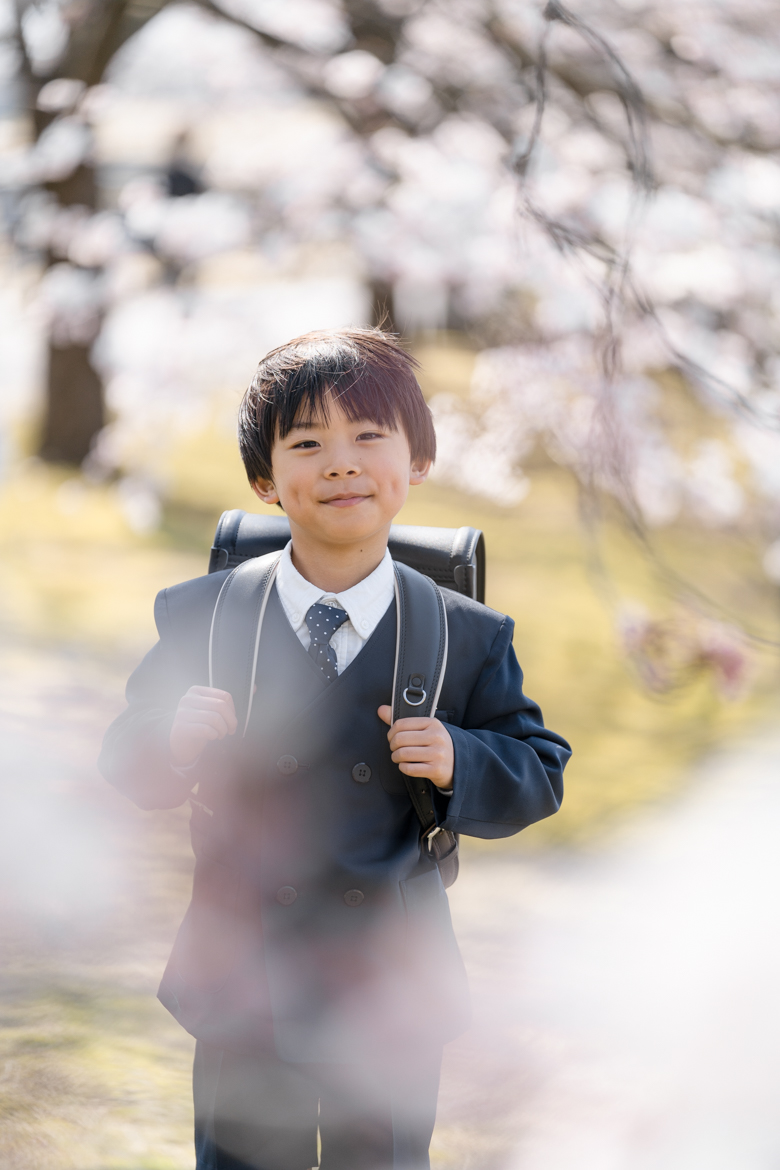 富山県中央植物園で桜ポートレート