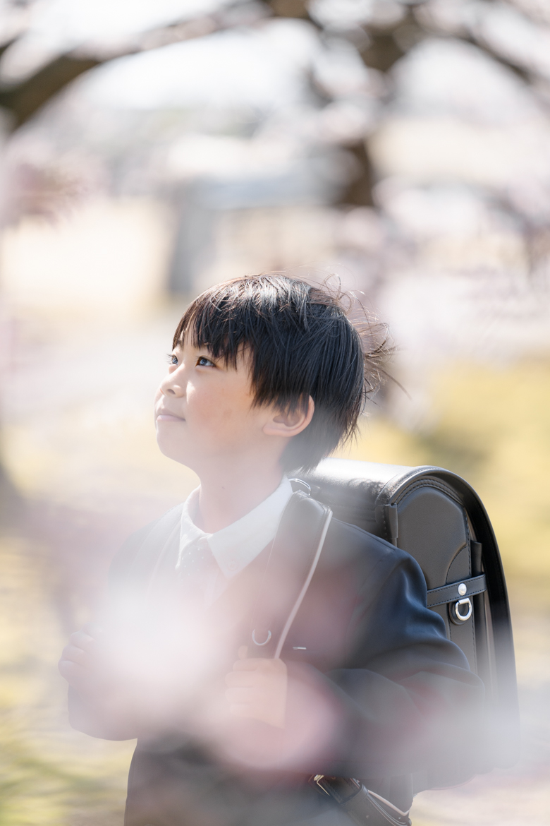 富山県中央植物園で桜ポートレート