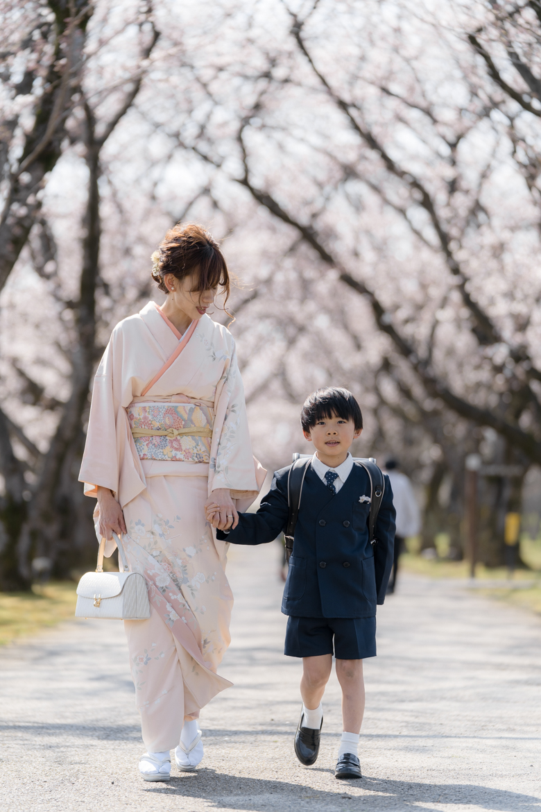 富山県中央植物園で桜ポートレート