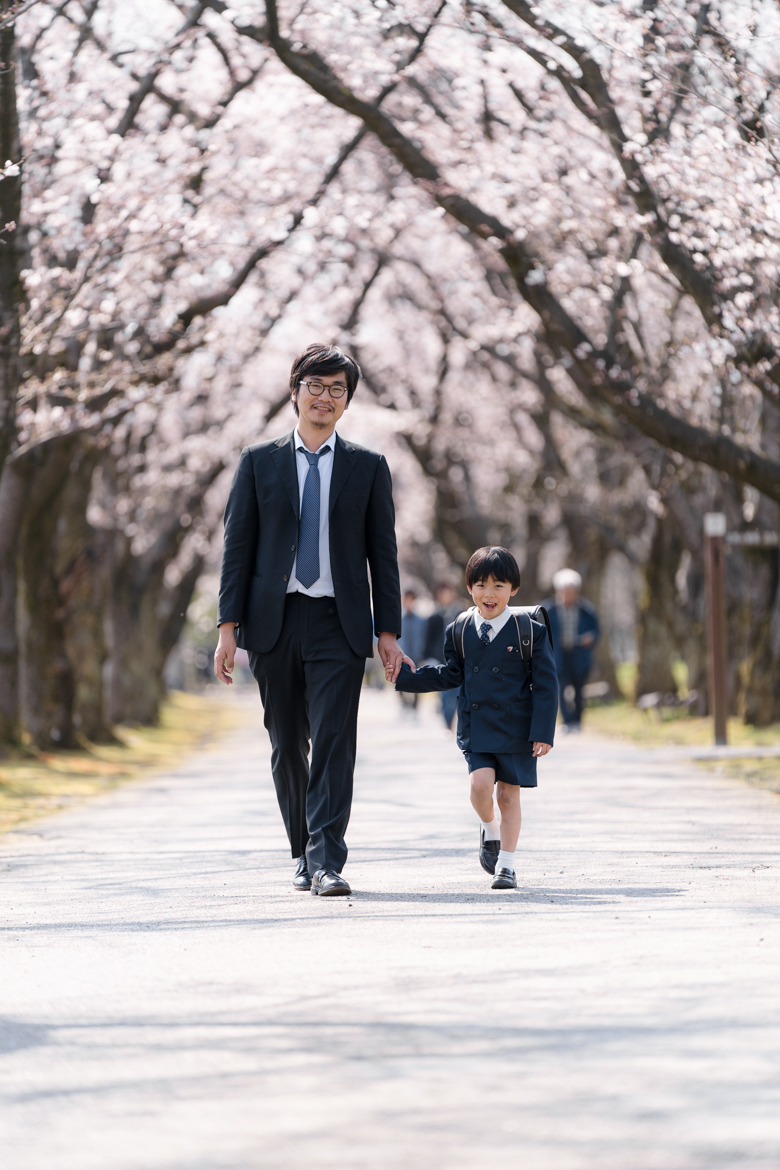 富山県中央植物園で桜ポートレート