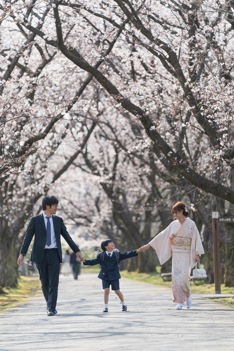 富山県中央植物園で桜ポートレート