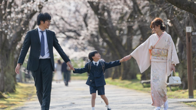 富山県中央植物園で桜ポートレート