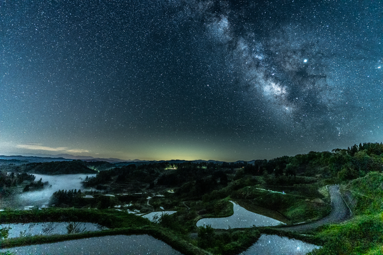 星峠の棚田 天の川