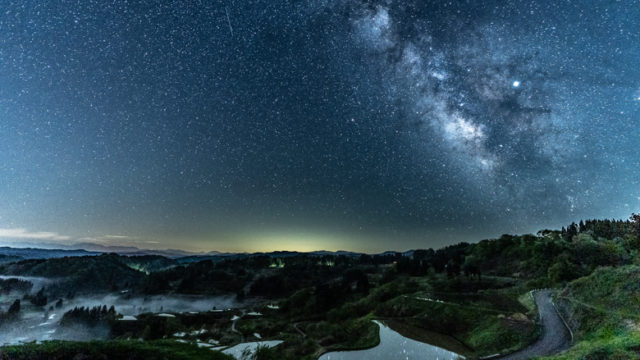 星峠の棚田 天の川