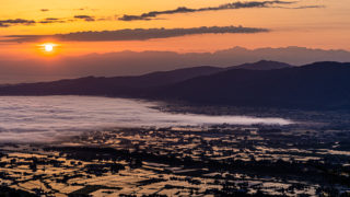 医王山展望台 散居村と雲海